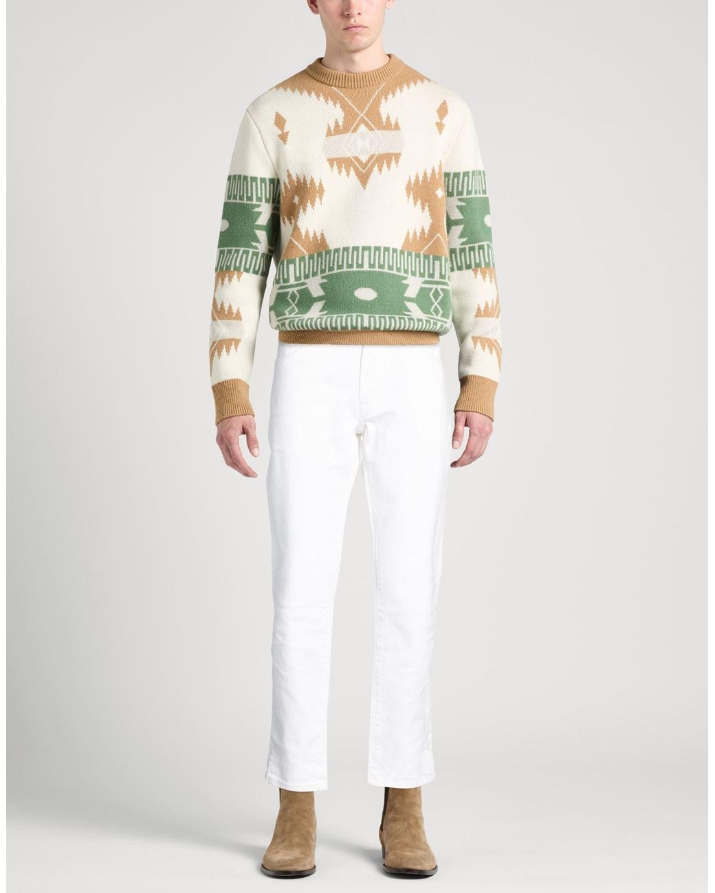 Hackett White Jeans Cotton, Polyester for men