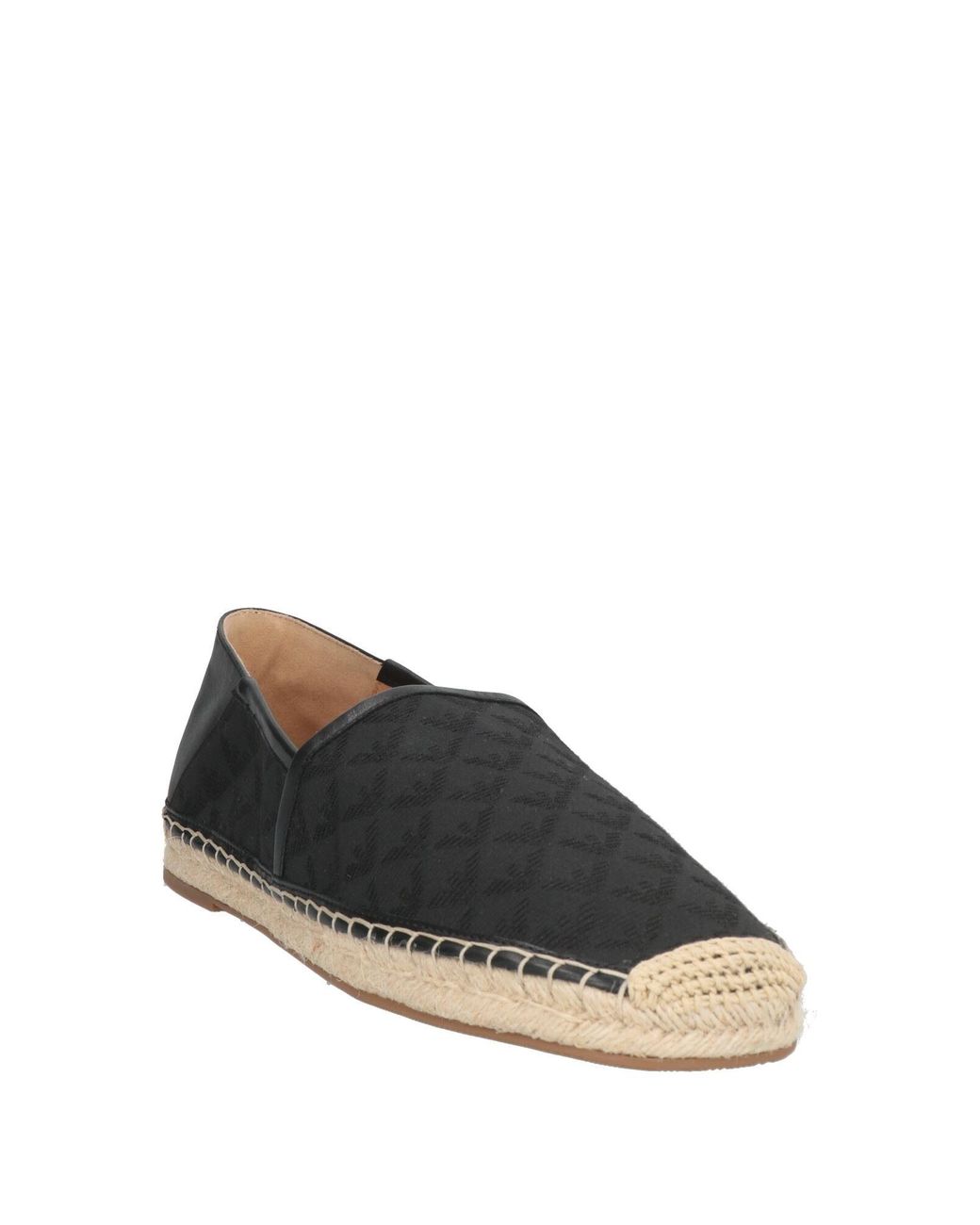 Emporio Armani Black Espadrilles Leather, Textile Fibers for men
