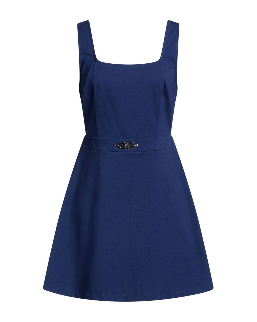 Gaelle Paris Blue Mini Dress Cotton, Polyamide, Elastane