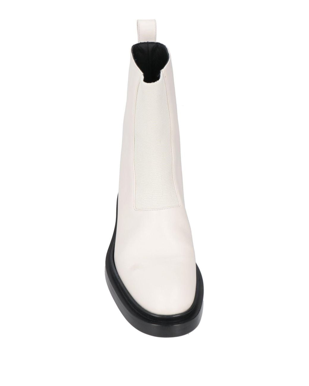 Jil Sander White Ankle Boots