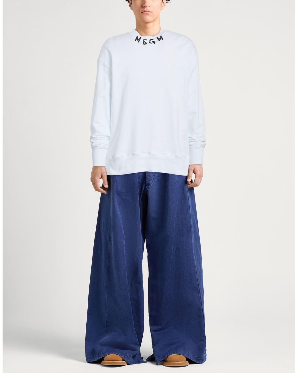 MSGM White Sweatshirt Cotton for men