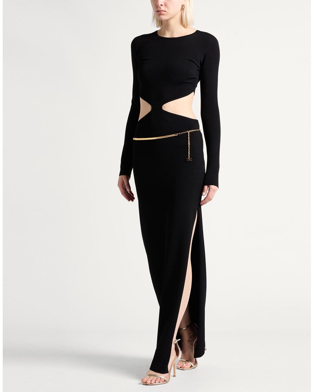 Elisabetta Franchi Black Maxi Dress