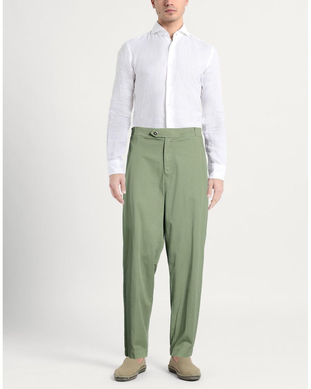 MAISON CRAZY WORKER 3.2 Green Pants Cotton for men