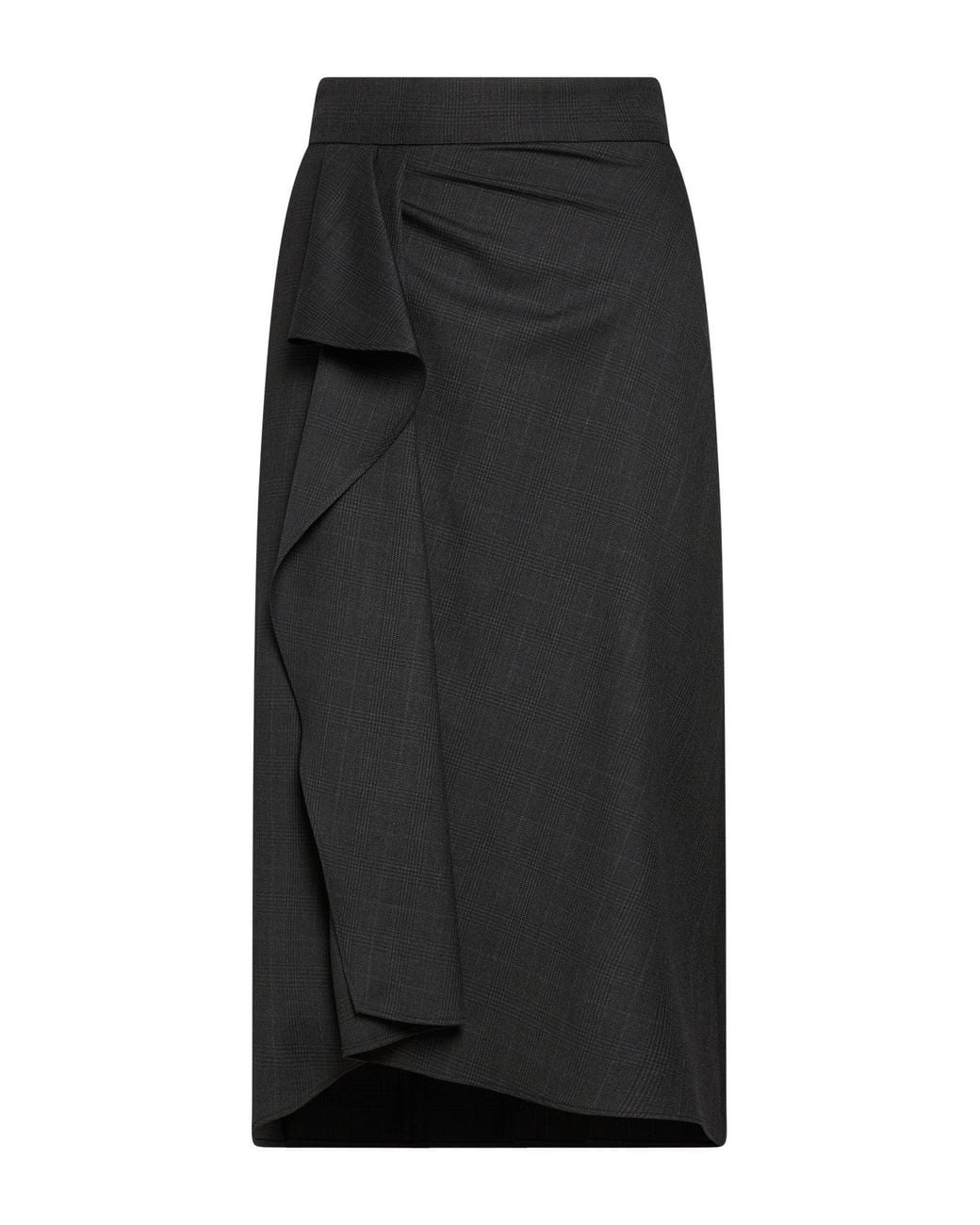 Isabel Marant Black Midi Skirt Virgin Wool