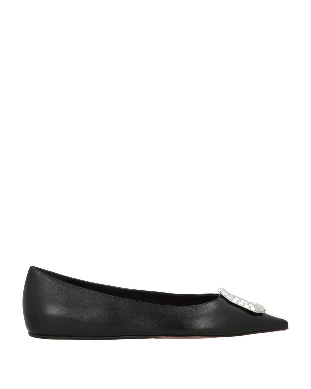 AMINA MUADDI Black Ballet Flats Leather