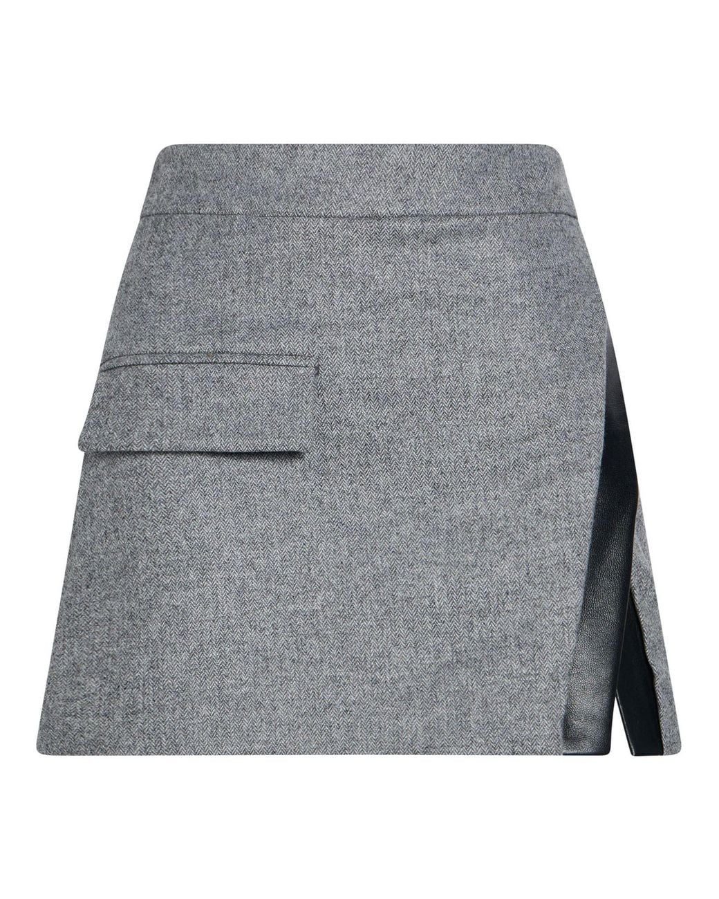 The Mannei Gray Mini Skirt