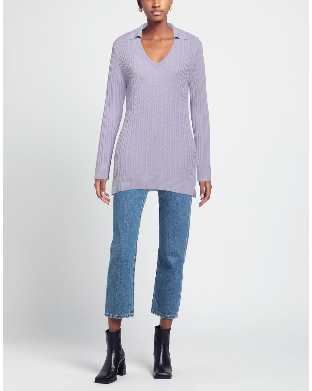N.O.W. ANDREA ROSATI CASHMERE Purple Jumper