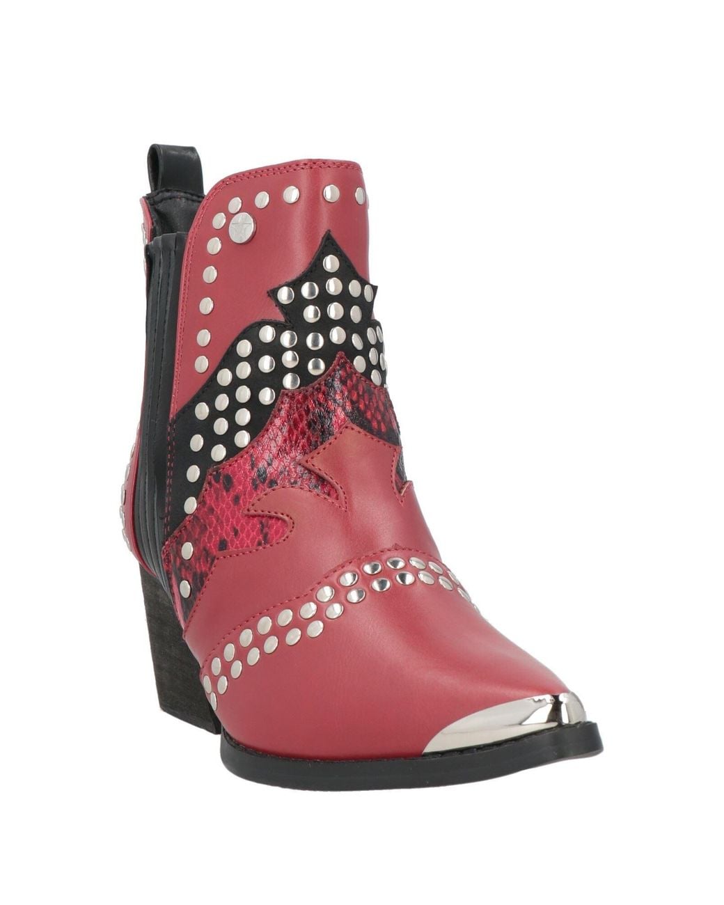 Shopart Red Ankle Boots