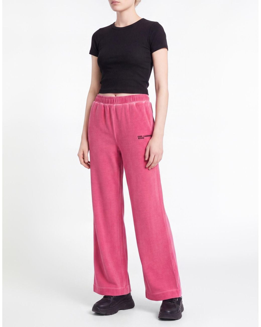 Karl Lagerfeld Pink Pants Cotton