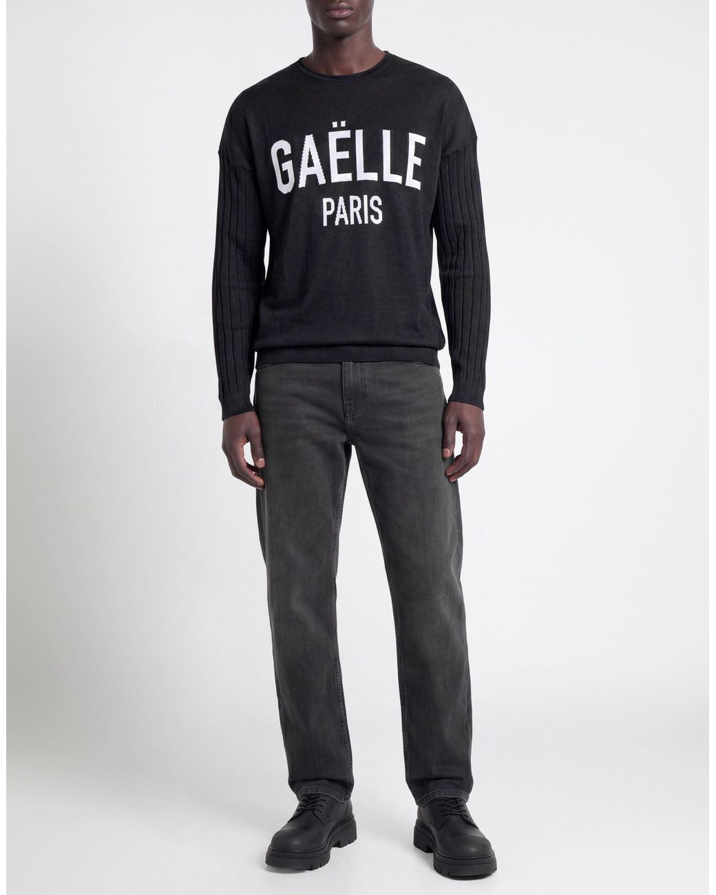 Gaelle Paris Black Sweater Cotton for men