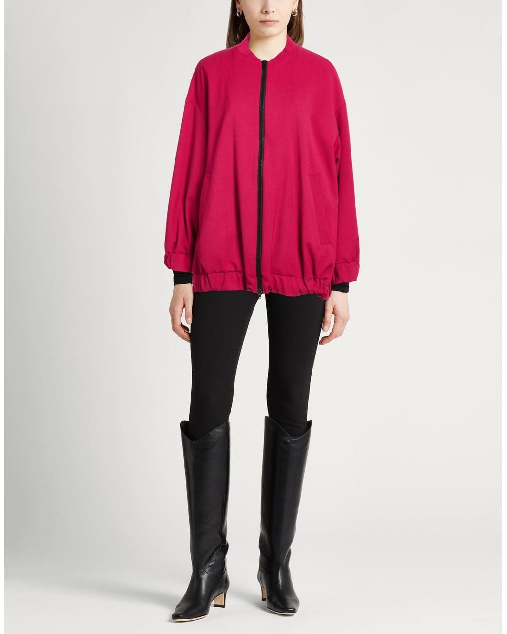 Herno Pink Jacket Polyester, Virgin Wool, Elastane