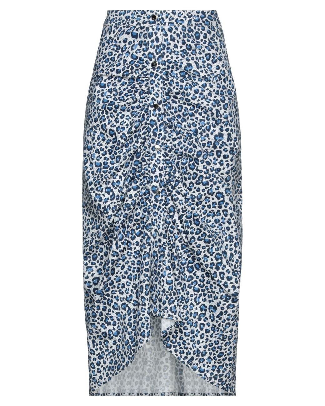 WEILI ZHENG Blue Cotton Skirt