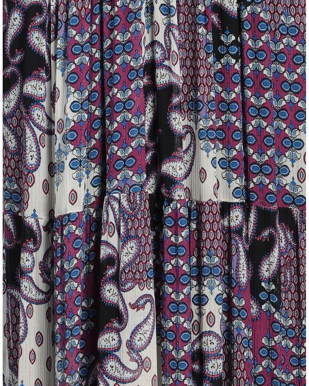 Ba&sh Purple Maxi Dress Viscose, Silk