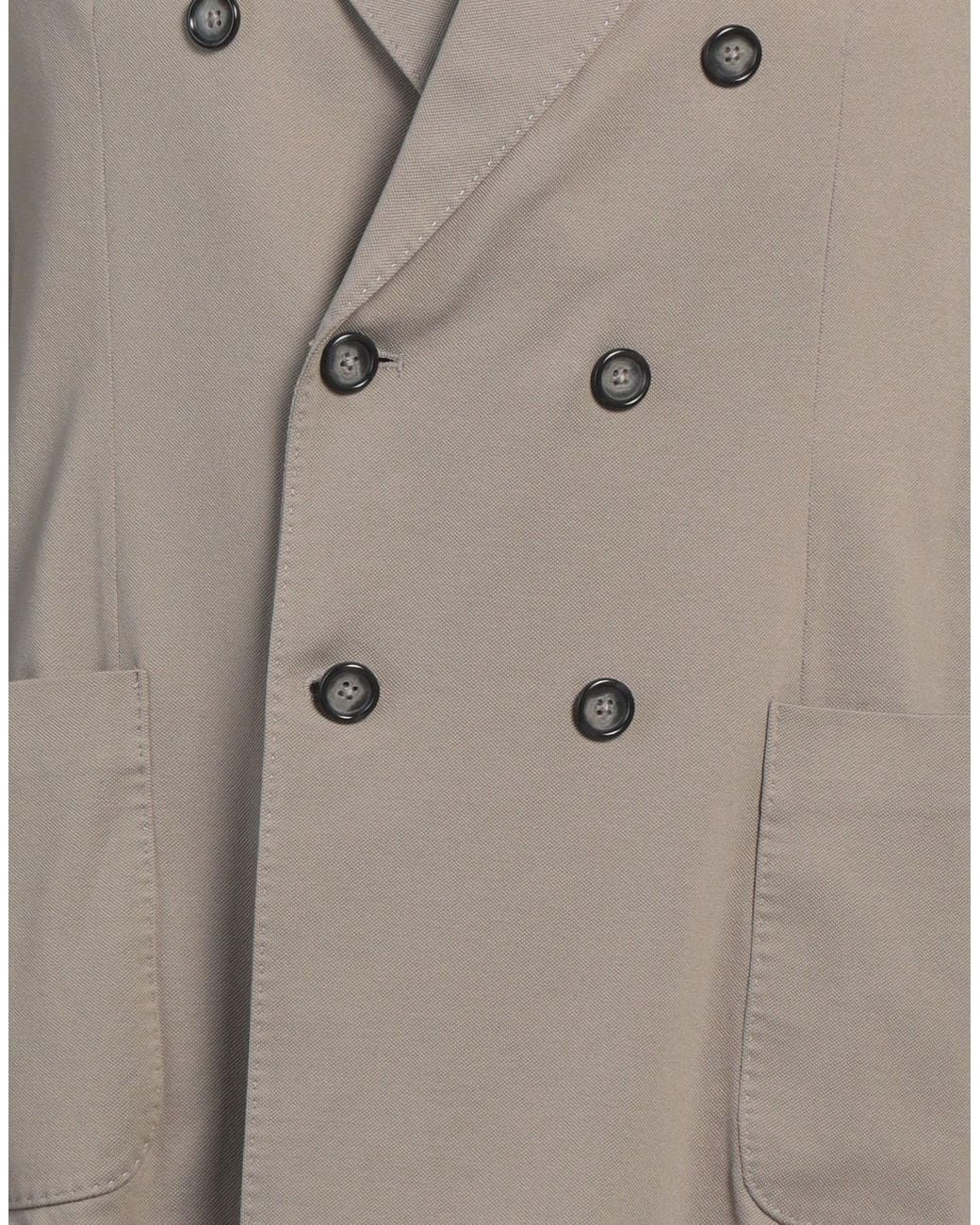 Circolo 1901 Brown Double-Breasted Cotton Piqué Blazer for men