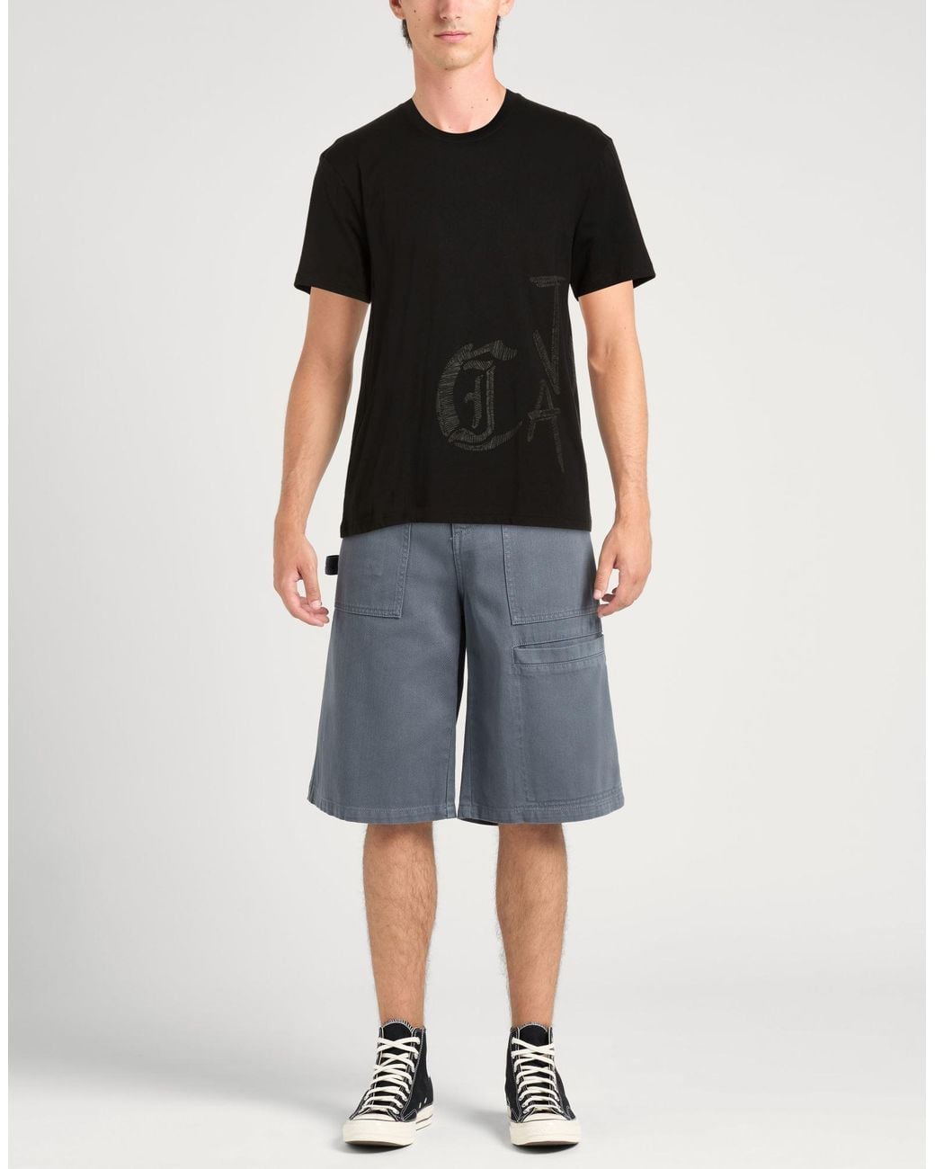 Just Cavalli Black T-Shirt Cotton for men