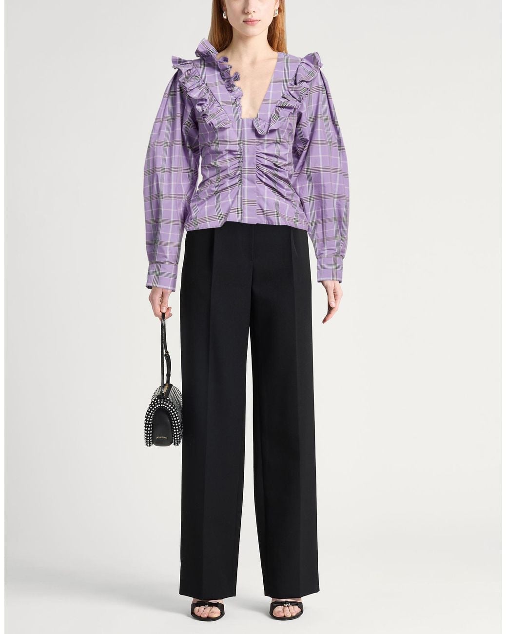 MSGM Purple Shirt Cotton, Polyester