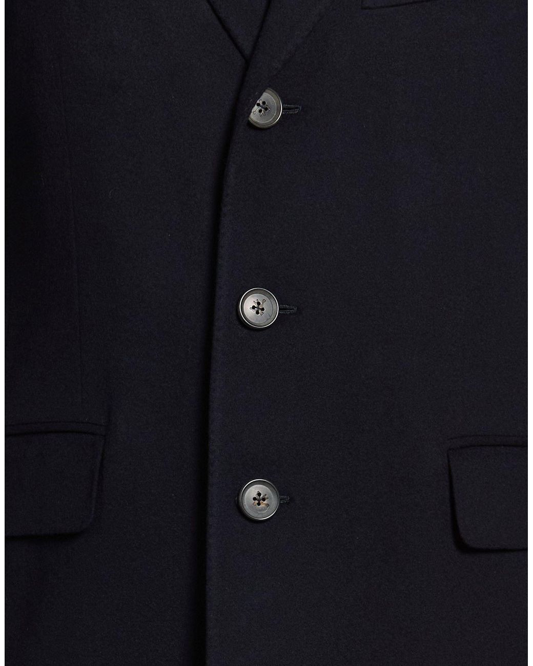 Isaia Blue Midnight Coat Wool for men