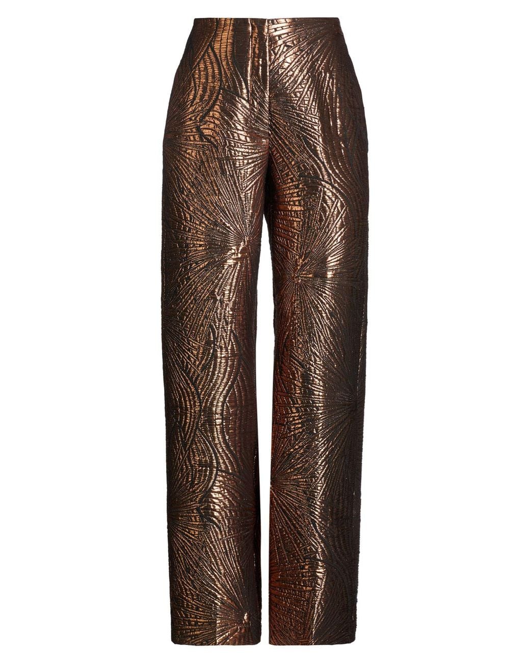 Forte_forte Brown Pants Polyamide, Polyester, Cotton, Metallic Polyester