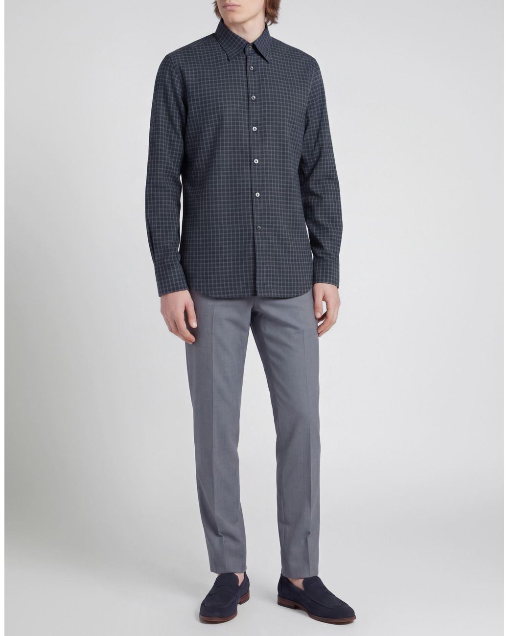 Camicia di Canali in Blue da Uomo