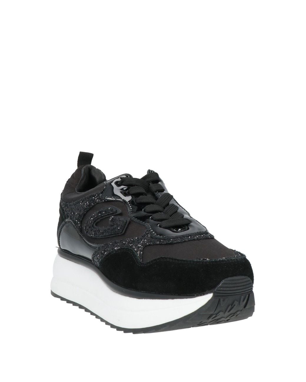 Alberto Guardiani Black Sneakers Leather, Textile Fibers