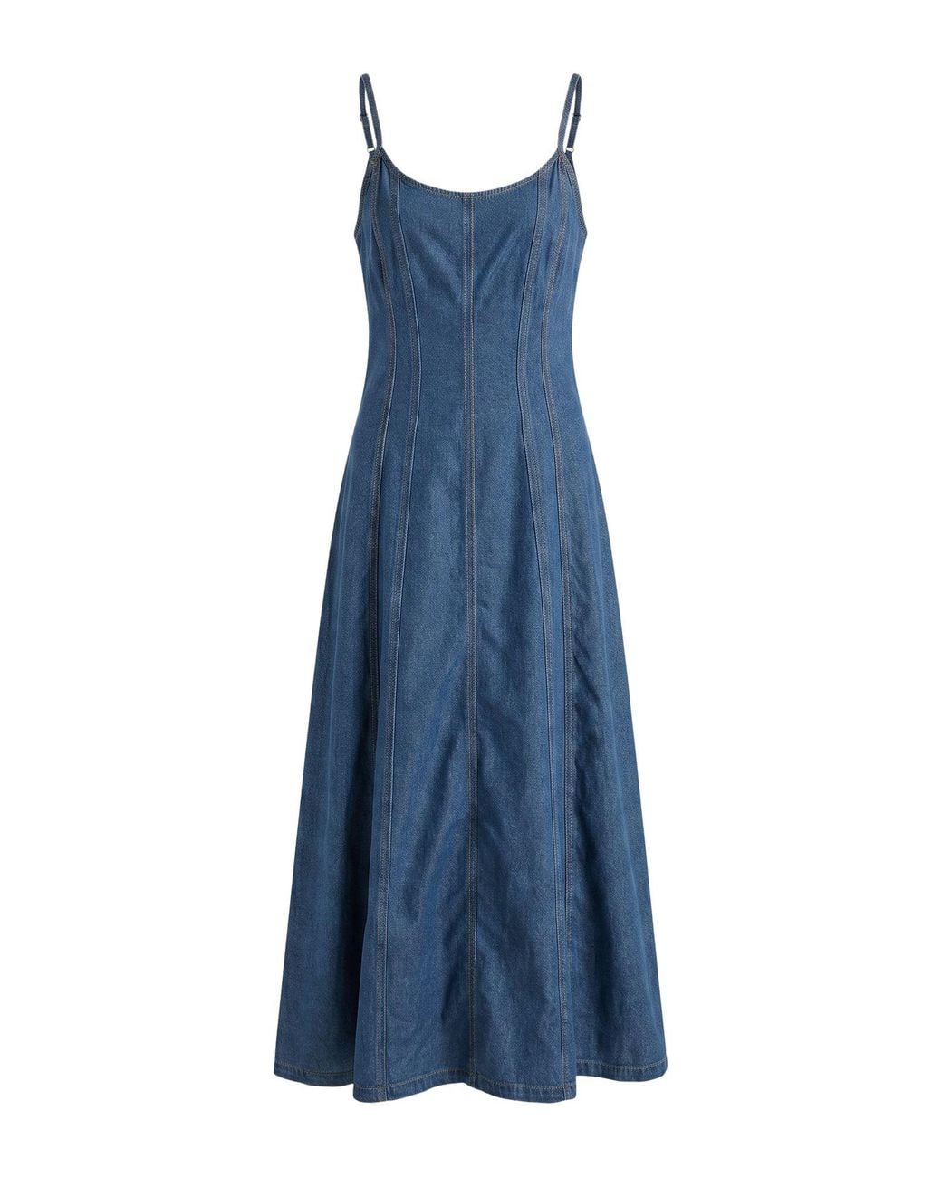 Rag & Bone Blue Midi Dress Cotton
