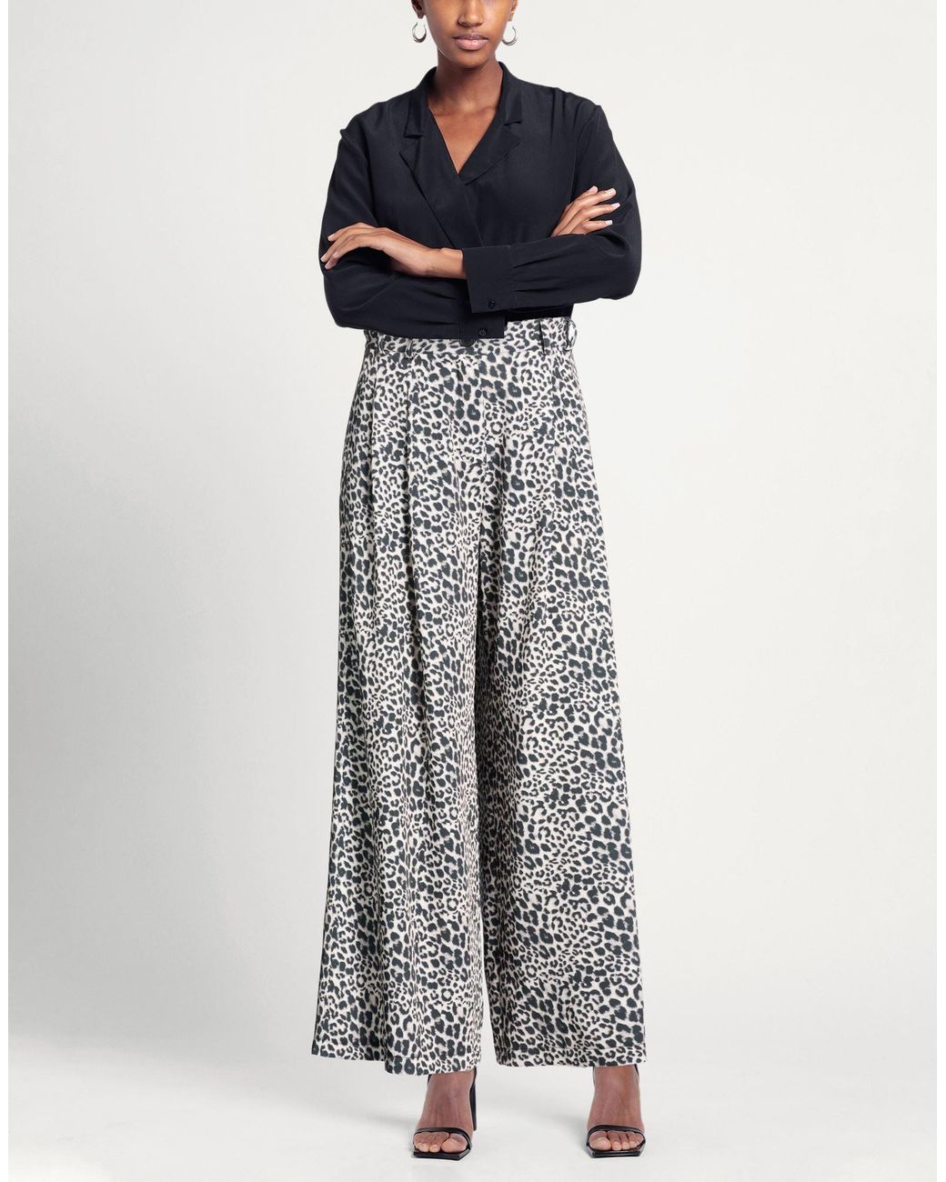 Please Gray Pants Polyester, Elastane