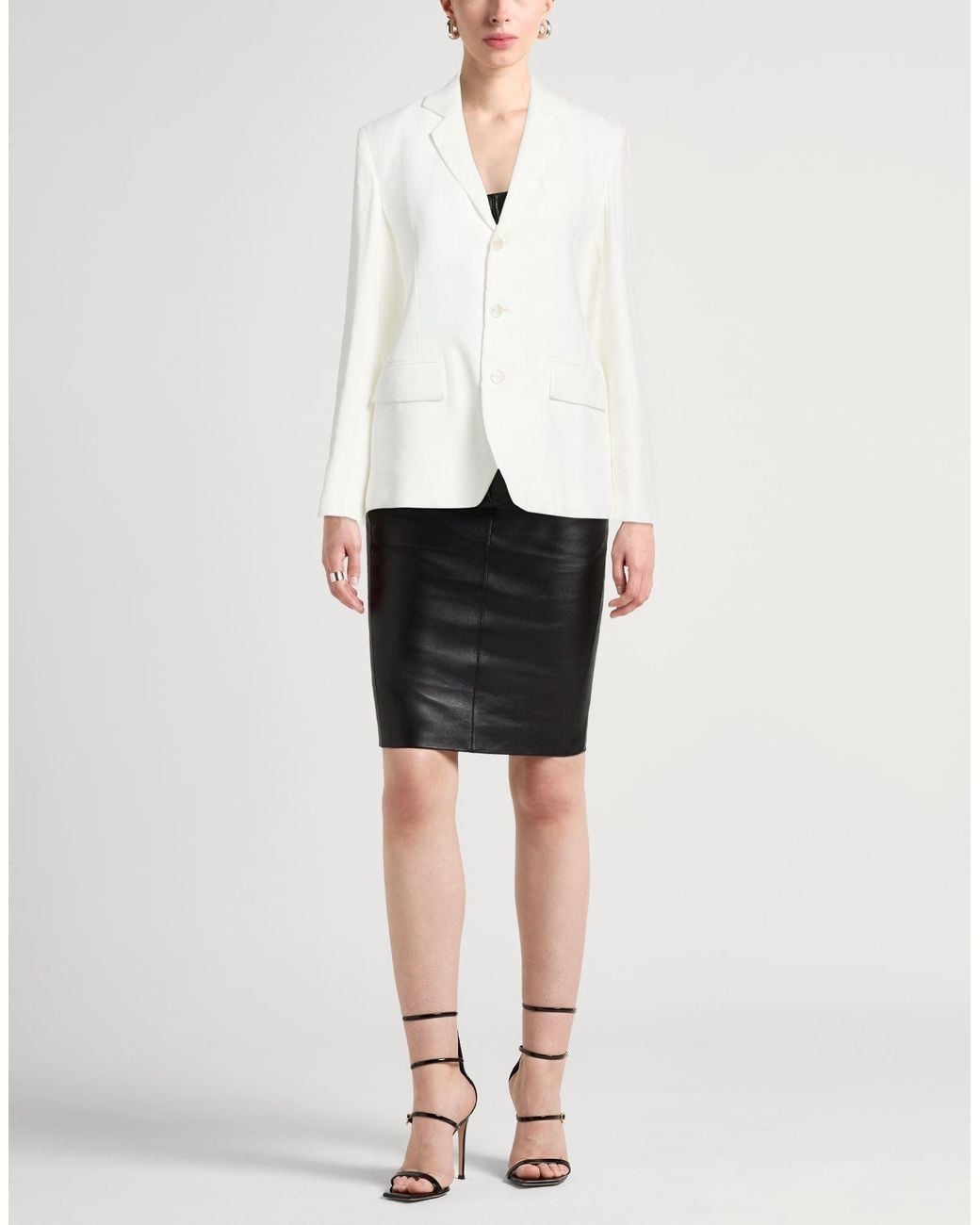 Elisabetta Franchi White Blazer Viscose, Linen