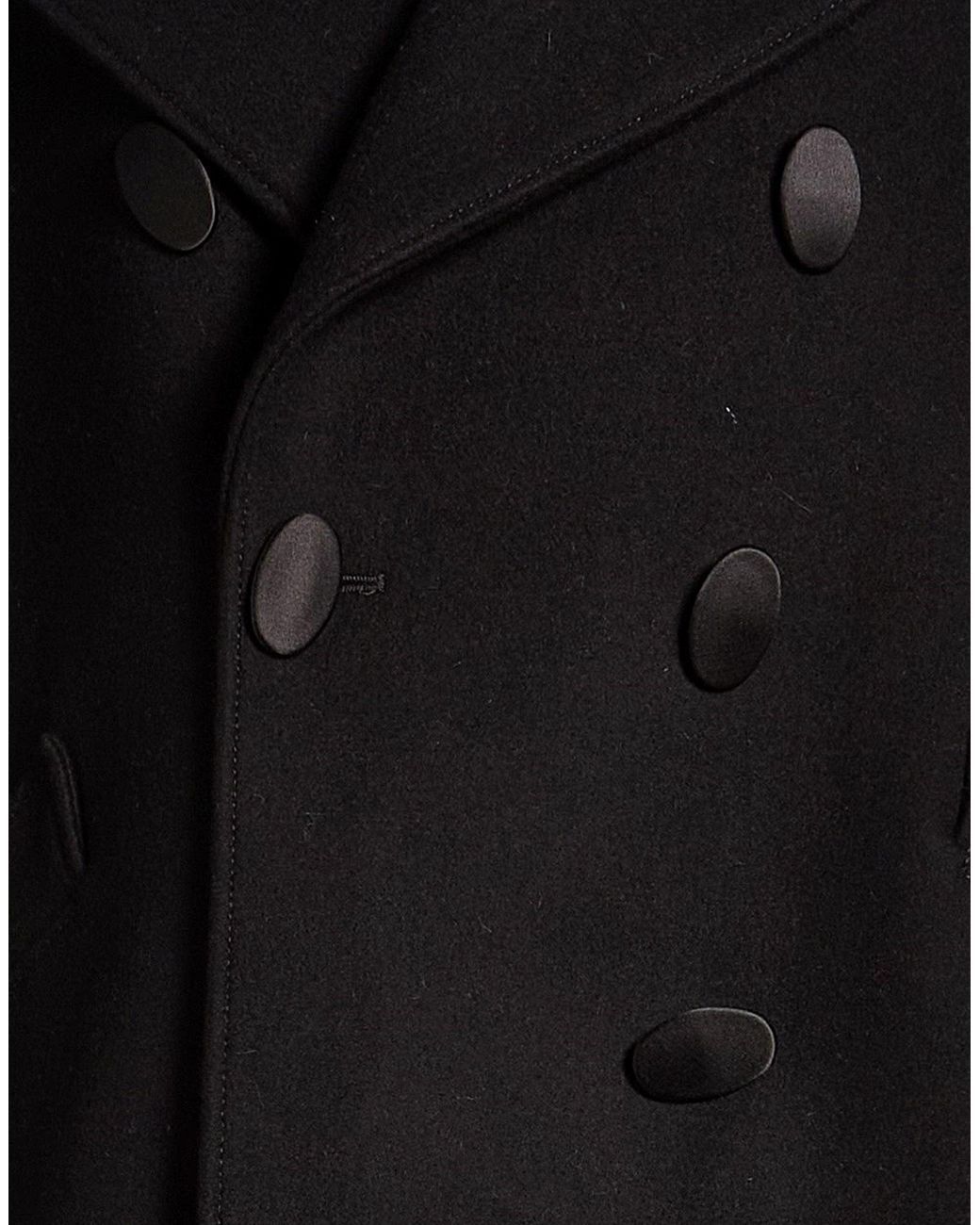 Givenchy Black Coat Wool