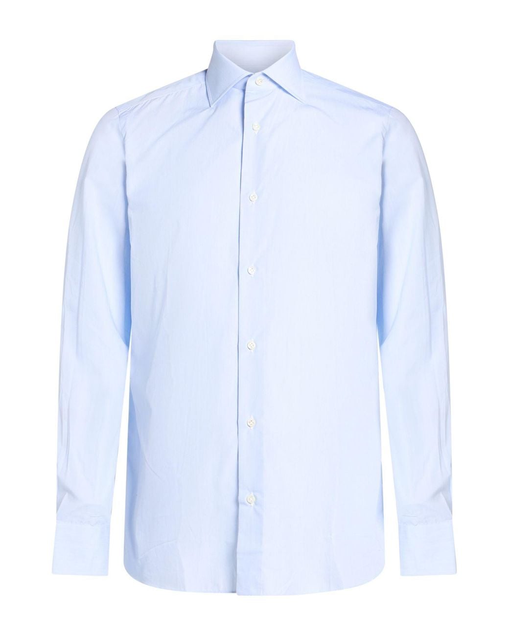 Luigi Borrelli Napoli Blue Shirt Cotton for men