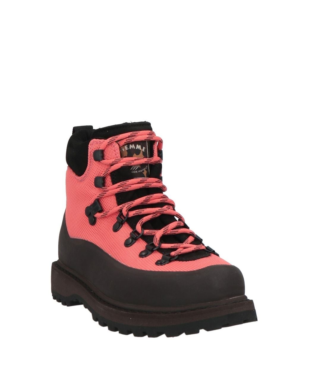 Diemme Red Ankle Boots Textile Fibers, Rubber