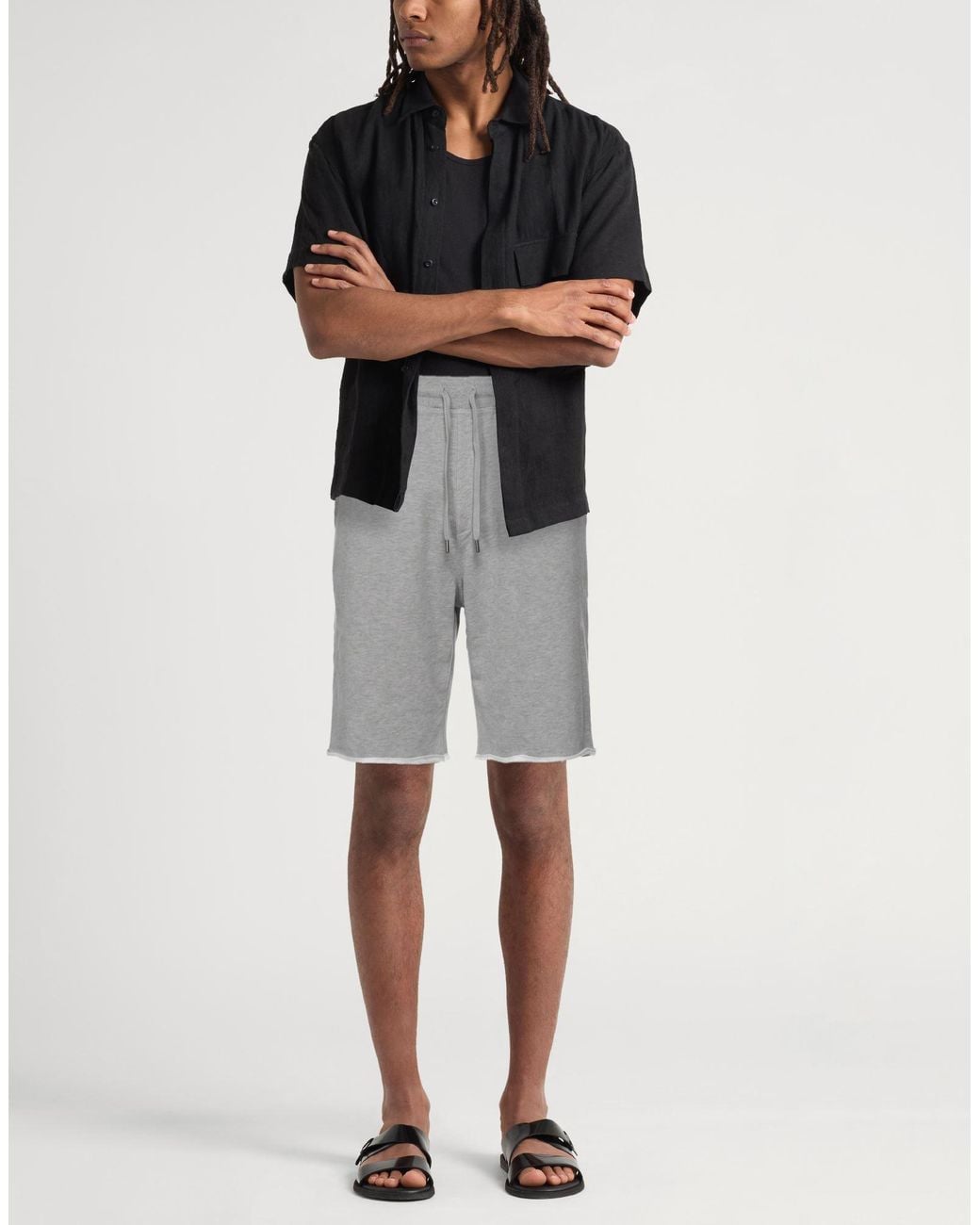 Brunello Cucinelli Gray Shorts & Bermuda Shorts Cotton for men