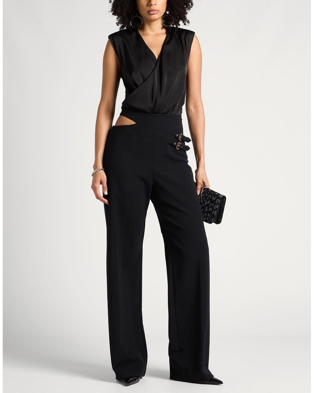 Versace Jeans Couture Blue Pants Viscose, Polyamide, Elastane