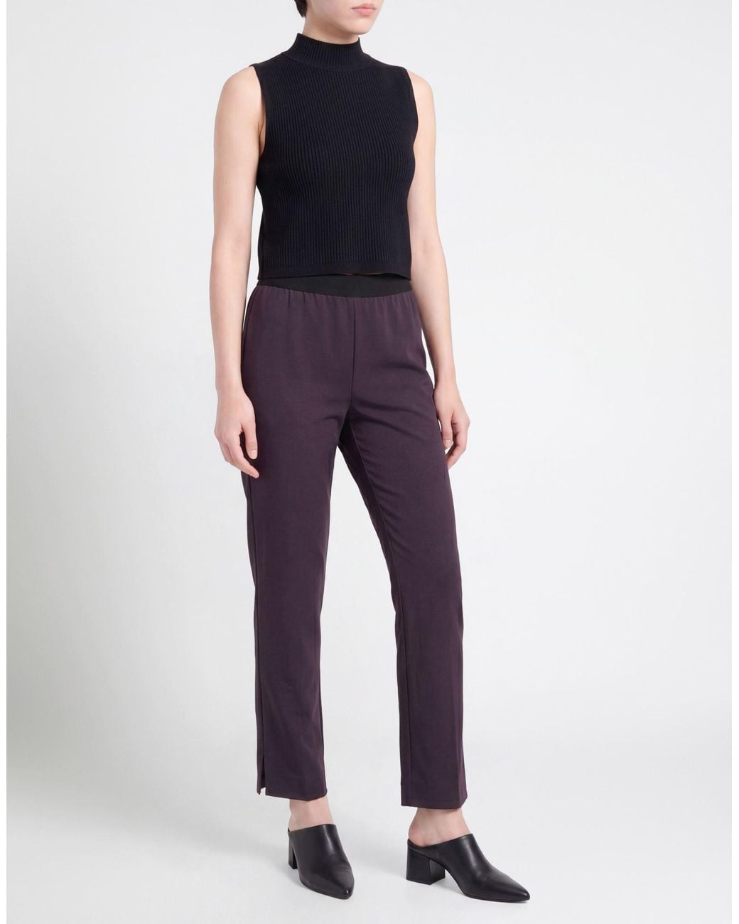 MEIMEIJ Blue Pants Viscose, Polyamide, Elastane