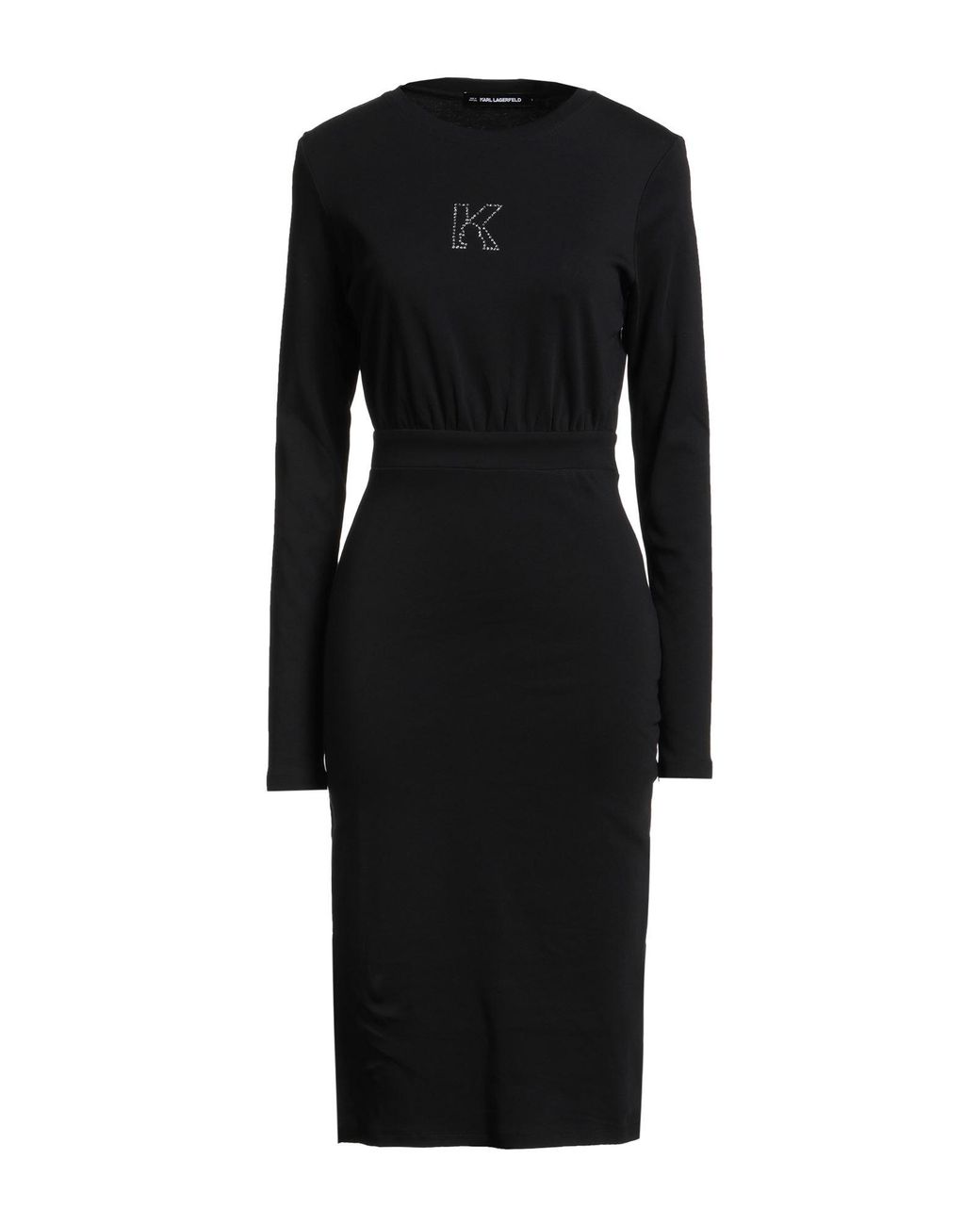 Karl Lagerfeld Black Midi Dress