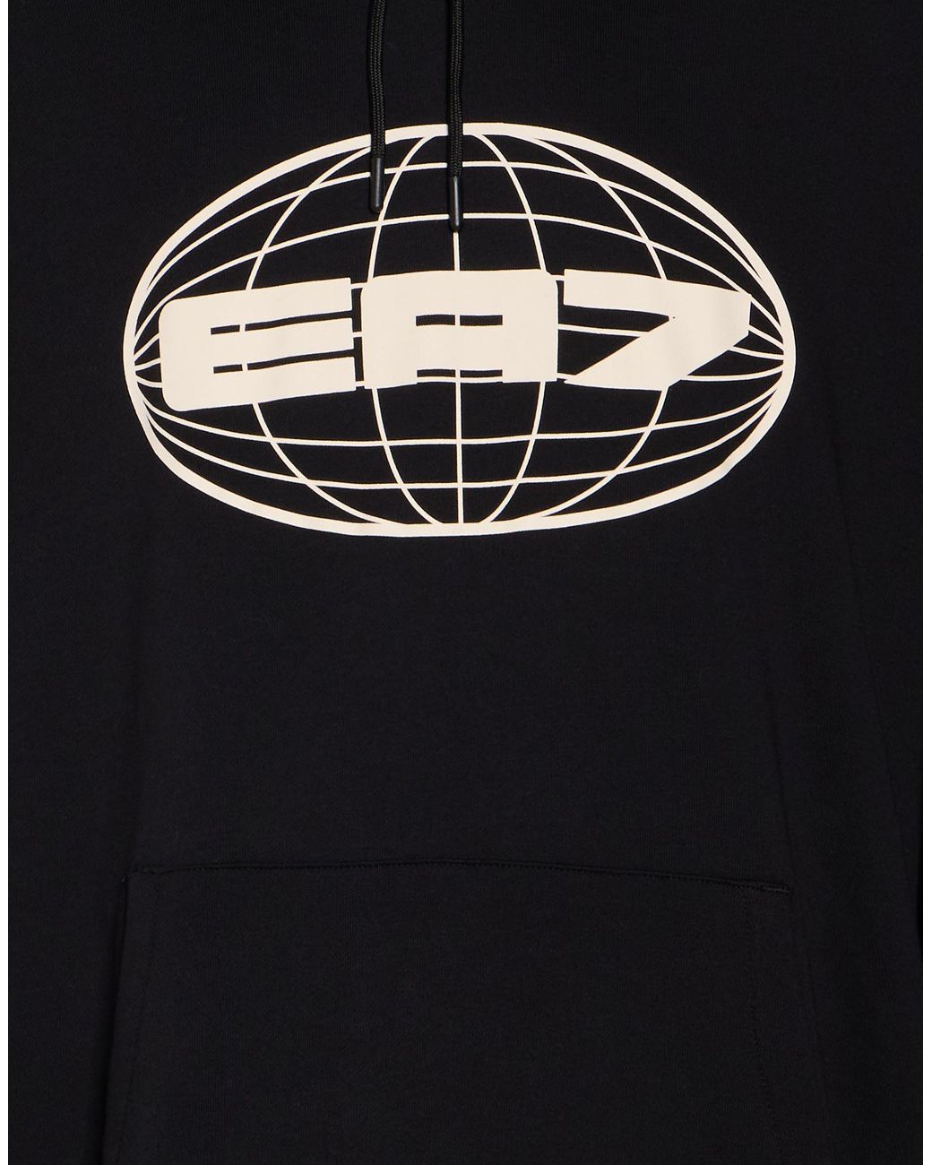 EA7 Black Sweatshirt Cotton for men