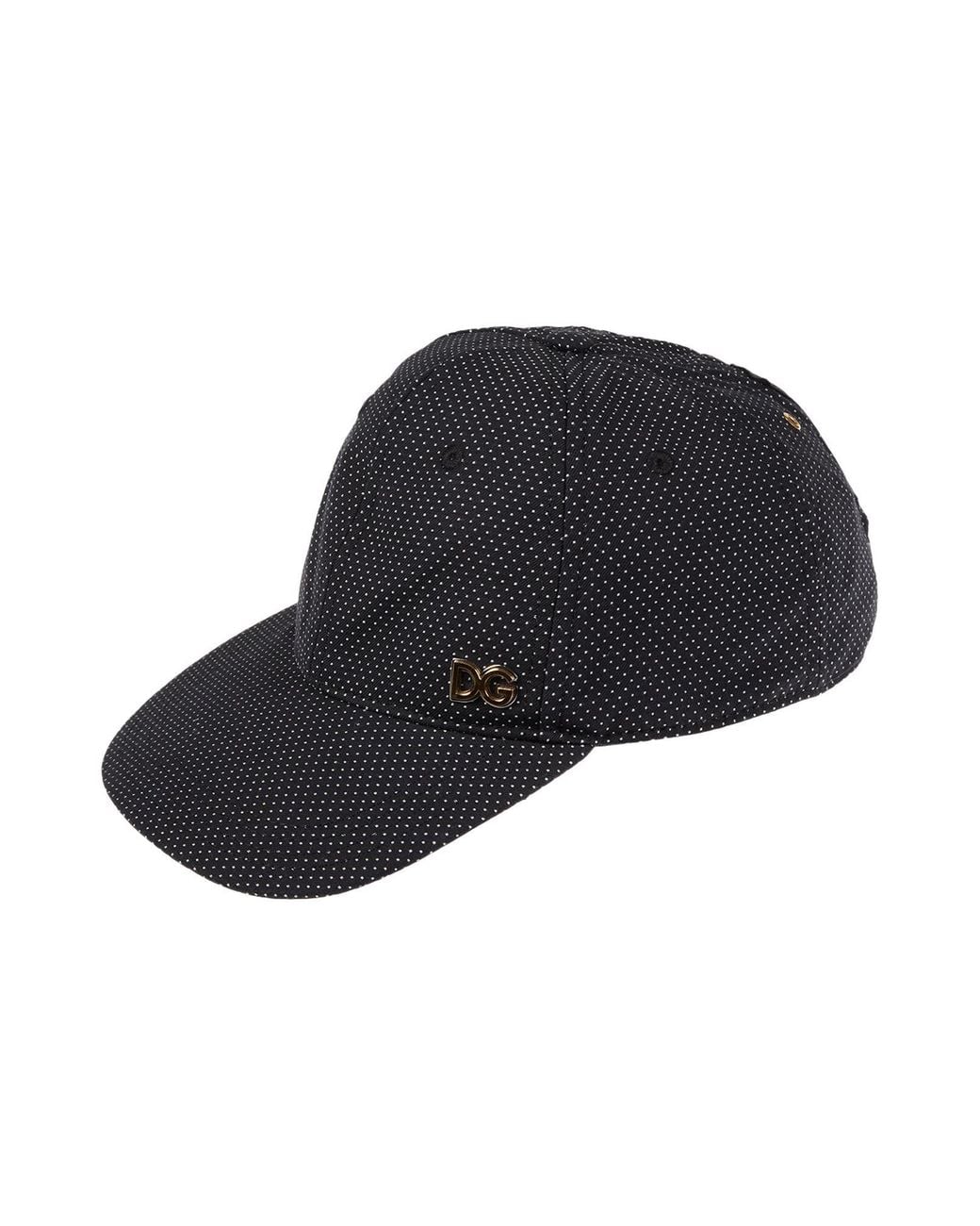 Dolce & Gabbana Blue Hat Cotton, Lambskin for men