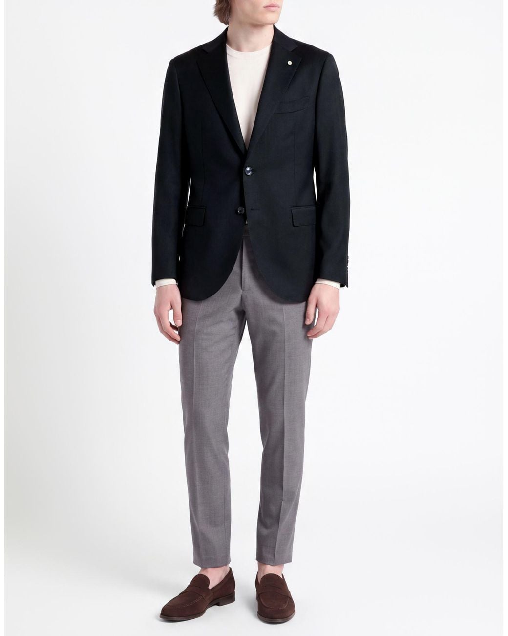L.b.m. 1911 Blue Midnight Blazer Virgin Wool for men