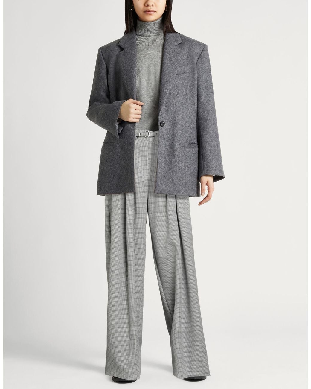 Jil Sander Gray Light Pants Virgin Wool
