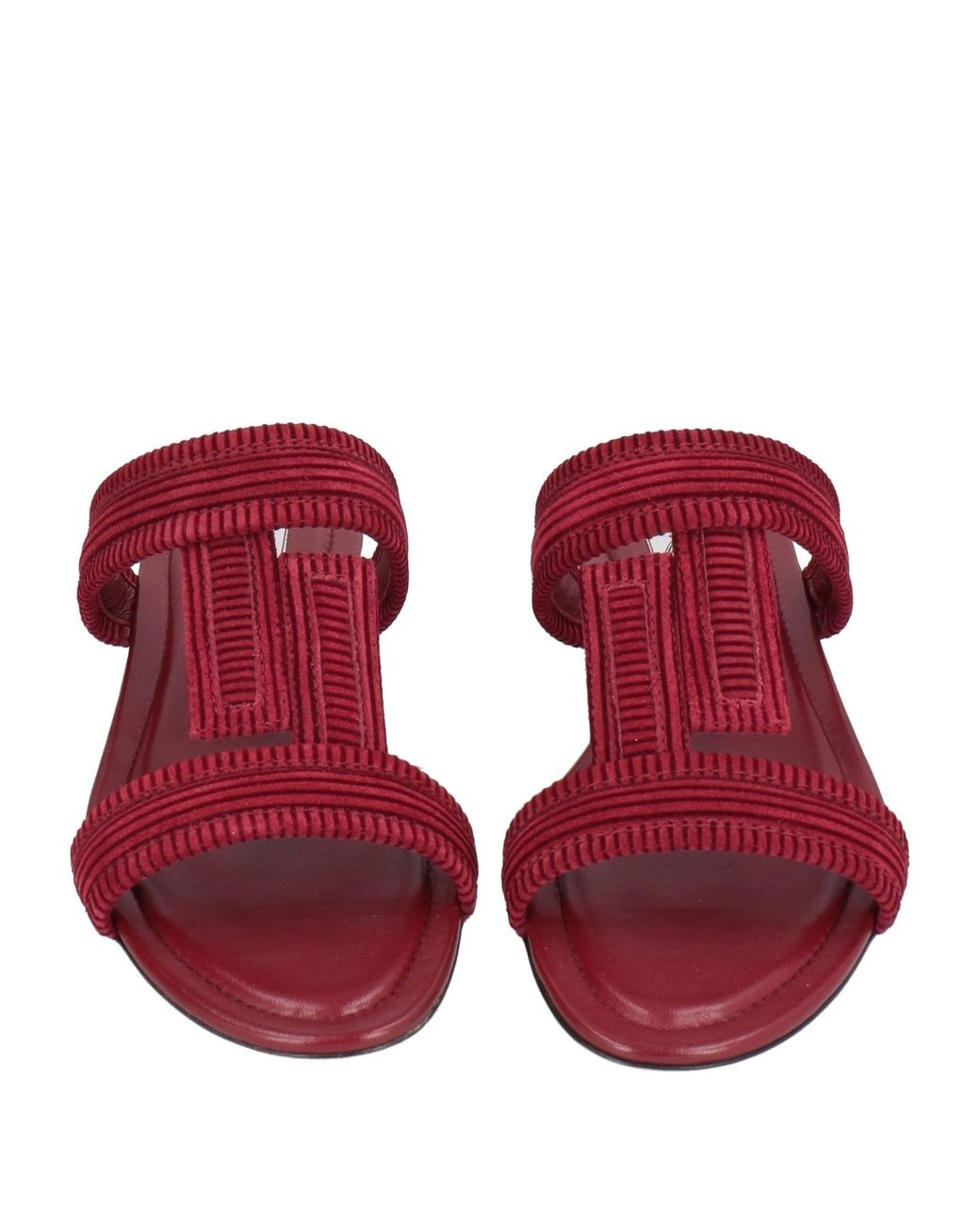 Tod's Red Sandals Leather