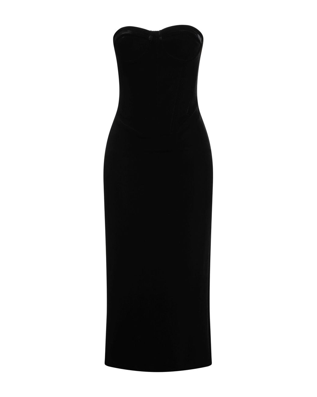 Sportmax Black Midi Dress Polyester, Elastane