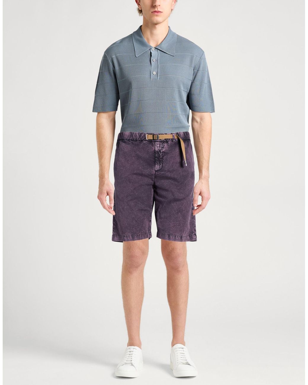 White Sand Blue Denim Shorts for men