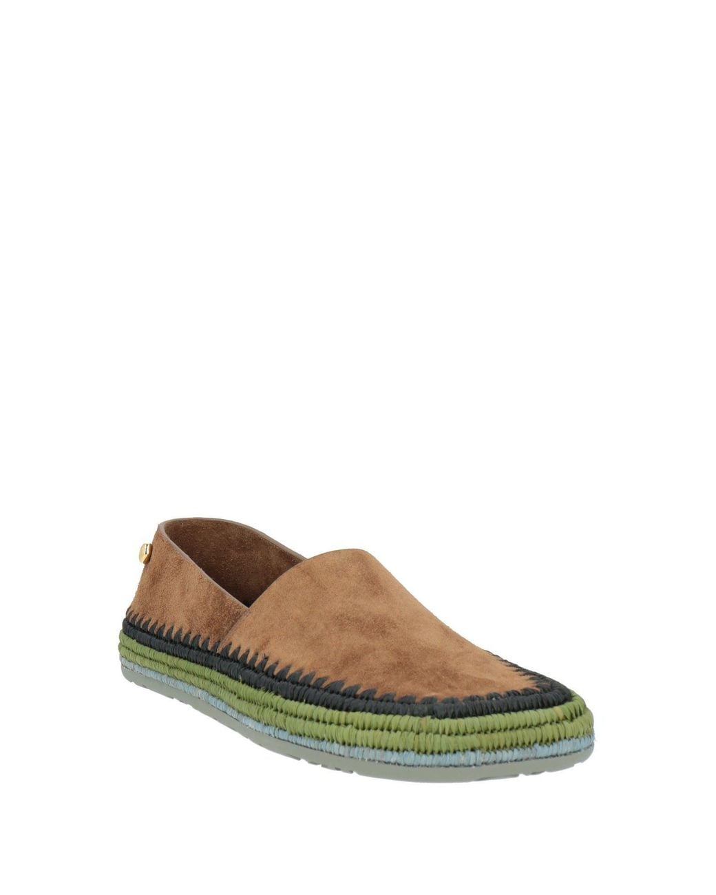 Loewe Green Loafers Leather