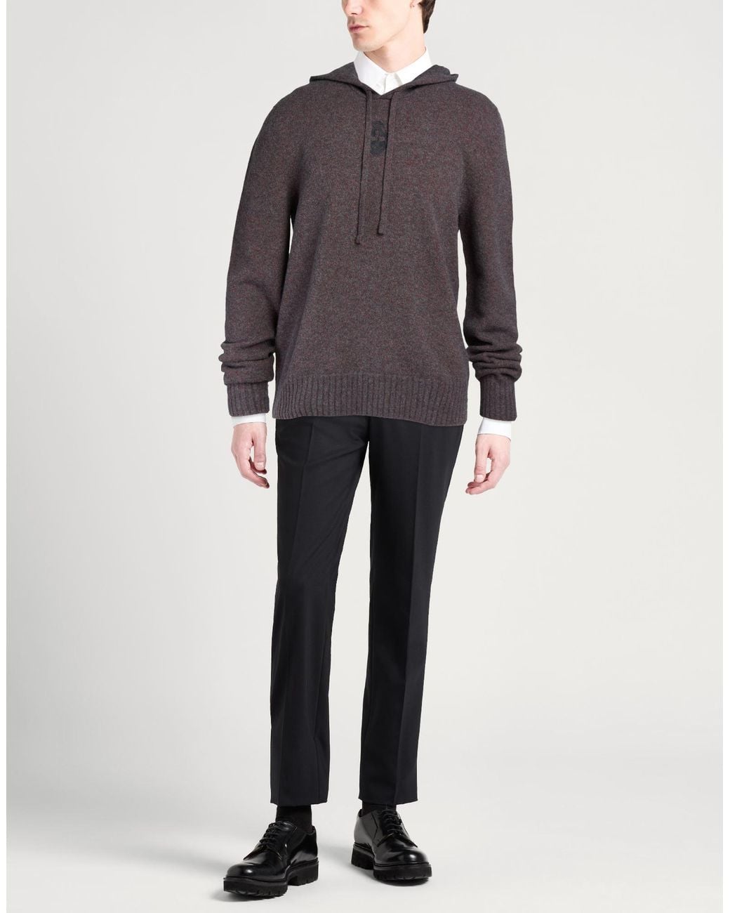 McQueen Gray Sweater Wool, Polyamide for men