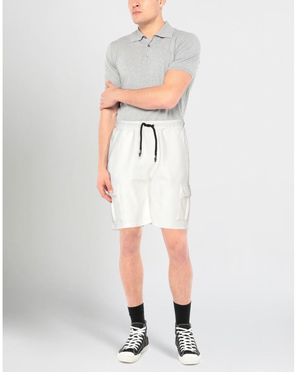 Takeshy Kurosawa White Shorts & Bermuda Shorts for men