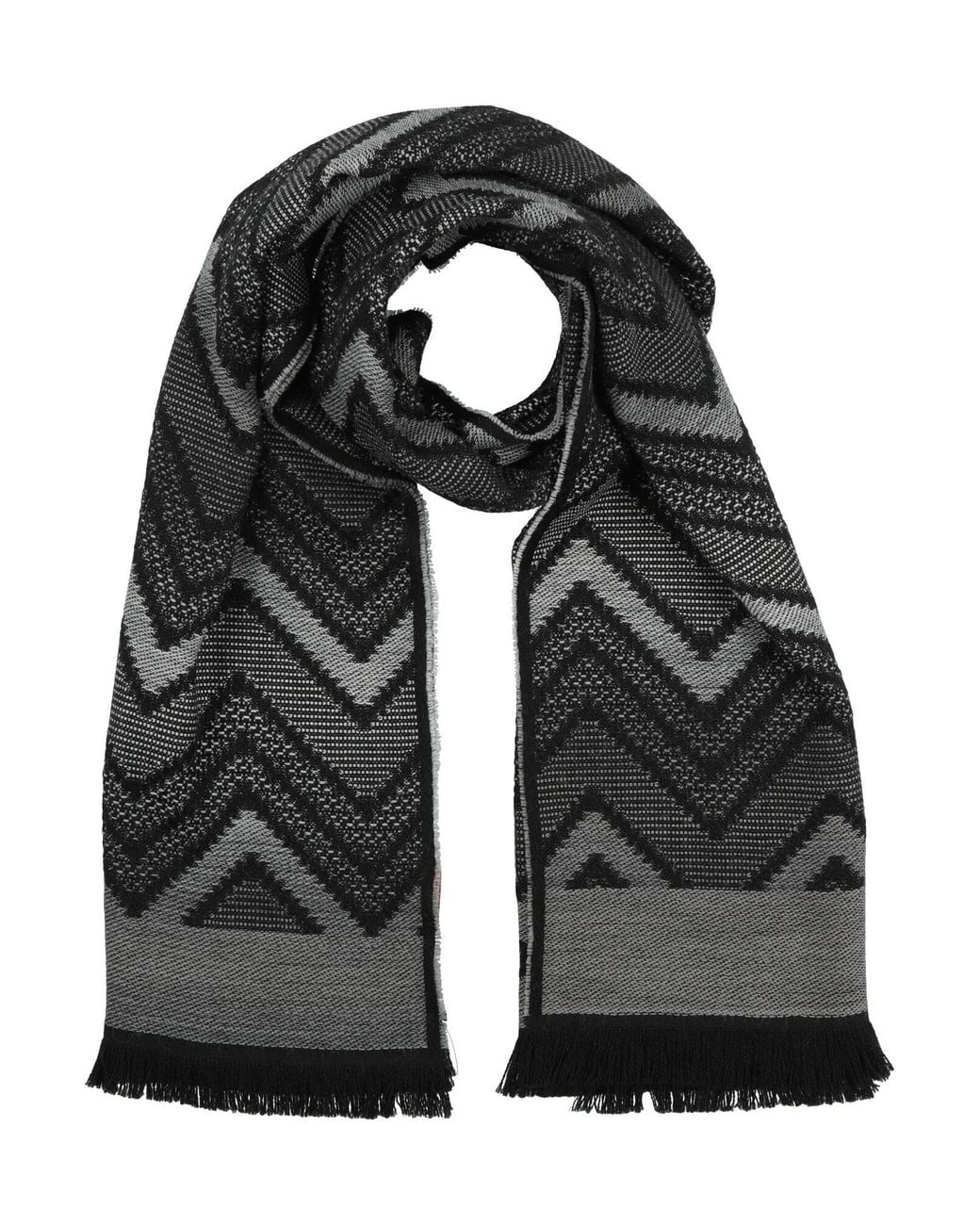 Missoni Black Scarf Wool, Acrylic for men