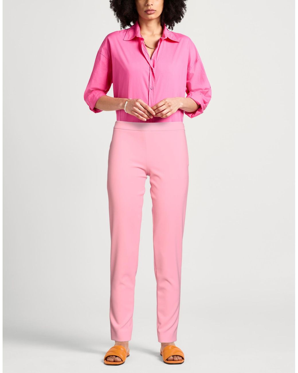 Moschino Pink Couture Pants Polyester, Polyurethane
