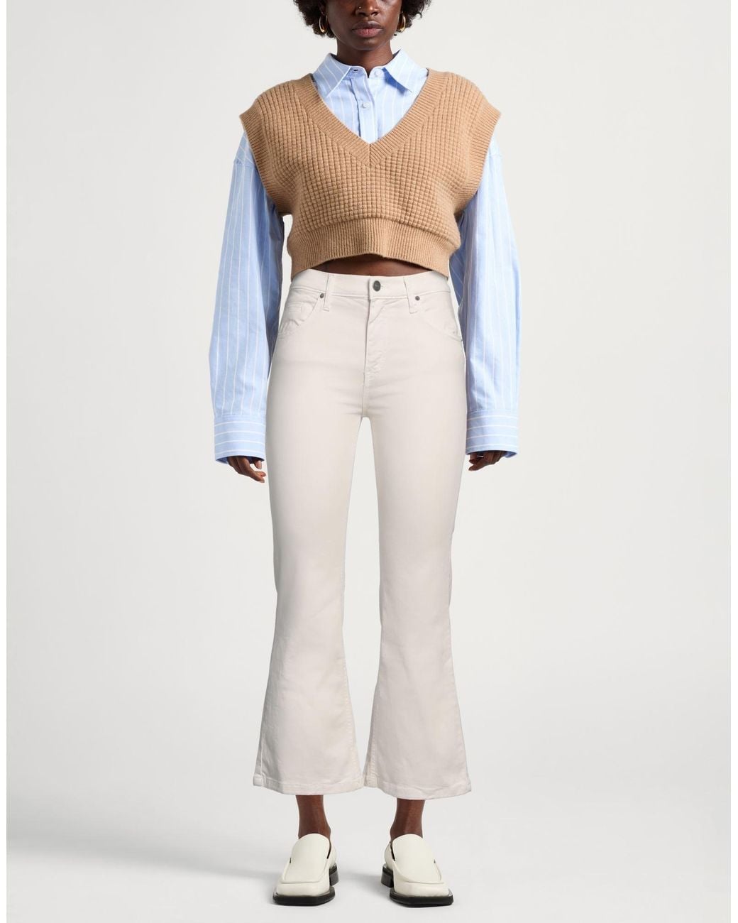 ViCOLO White Pants Cotton, Elastane