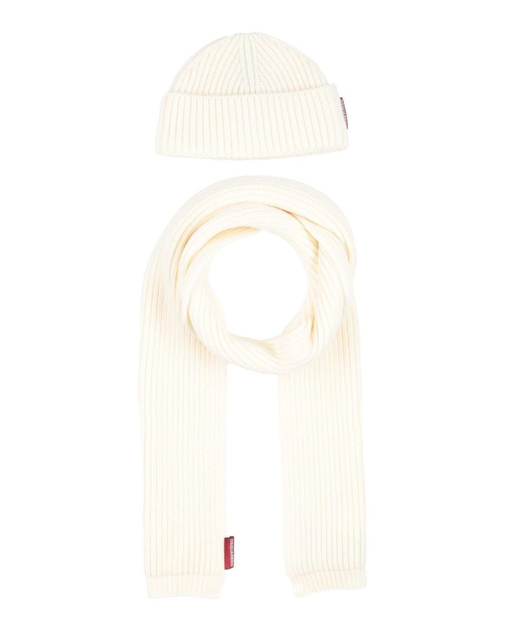 DSquared² White Cream Accessories Set Wool for men