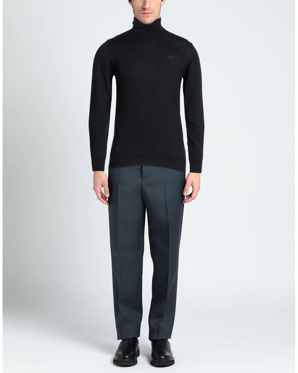 Roberto Cavalli Black Turtleneck for men