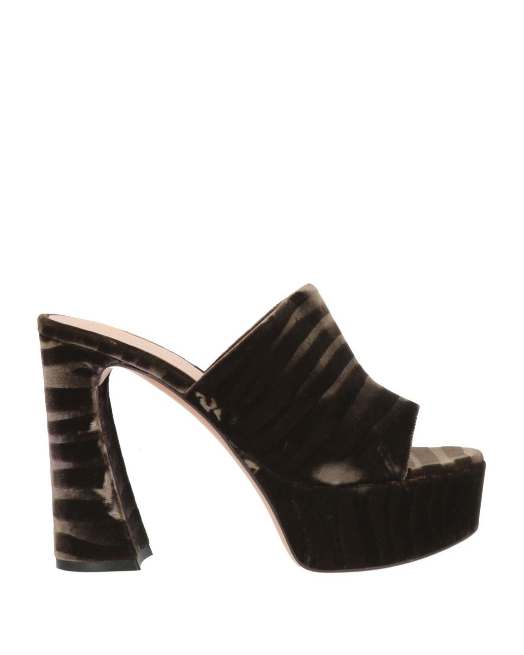 Gianvito Rossi Black Military Sandals Textile Fibers